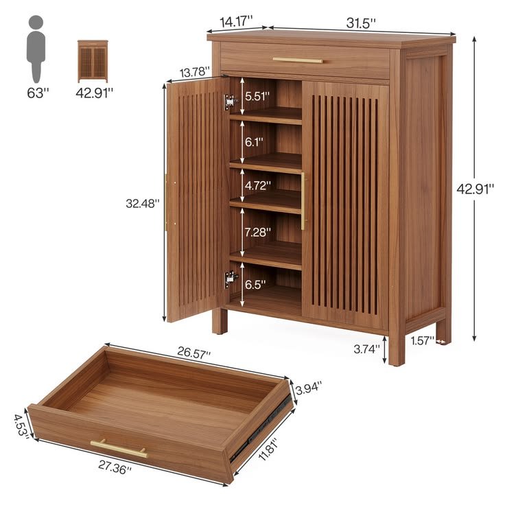 Wooden Shoe Rack
